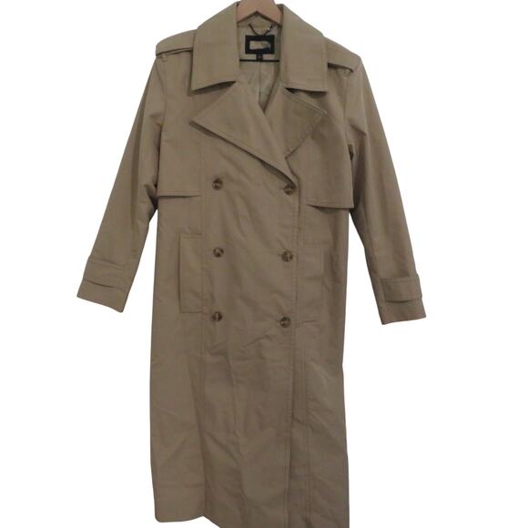 Banana Republic Womens Sz S Maverick Tan Timeless Trench Coat Belted Classic - Picture 1 of 7